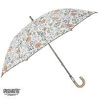 PEANUTS/LINEDROPSの晴雨兼用日傘 キャンバスパラソル【スヌーピー/スケッチフラワー】