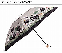 LINEDROPSの晴雨兼用折りたたみ日傘 キャンバスパラソル【ワンダーフォレスト】