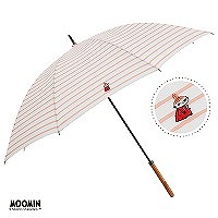 [期間限定SALE]MOOMIN/One'sPlusの晴雨兼用日傘【リトルミイ/ボーダーPK（ワンポイント刺繍）】