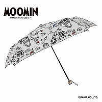 MOOMIN/One'sPlusの雨晴兼用折りたたみ雨傘【リトルミイ/きょうだいたち】