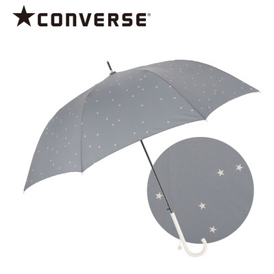 CONVERSEの雨晴兼用雨傘【スモールスター（グレー）】