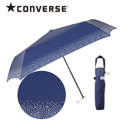 CONVERSEの雨晴兼用折りたたみ雨傘【スターダスト】