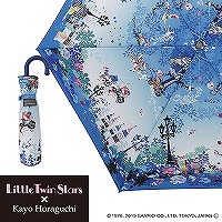 Sanrio Characters×ホラグチカヨの折りたたみ雨傘【リトルツインスターズ/ブルー】