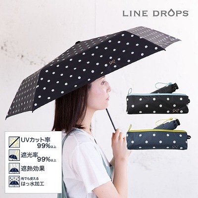 【送料込】R.O.U×LINEDROPSの晴雨兼用折りたたみ傘【ドロップの贈り物】