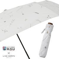 R.O.U×LINEDROPSの雨晴兼用折りたたみ雨傘【ドライハーバリウム】