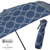 R.O.U×LINEDROPSの雨晴兼用折りたたみ雨傘【レースの輪っか】