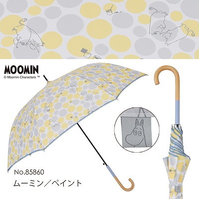 MOOMIN/One'sPlusの雨晴兼用雨傘【ムーミン/ペイント】