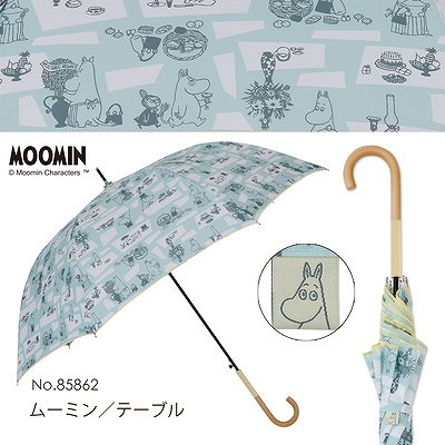 MOOMIN/One'sPlusの雨晴兼用雨傘【ムーミン/テーブル】