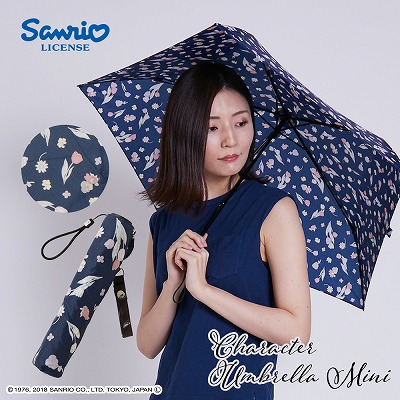 Sanrio/One'sPlusの折りたたみ雨傘 Light Umbrella【マイメロディ/フラワーダンス】