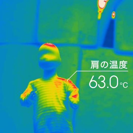 肩の温度 63.0℃