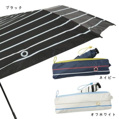 送料込】LINEDROPS×R.O.U限定販売 晴雨兼用折りたたみ傘【マリンな休日】