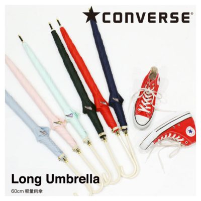 【CONVERSE】レディース ブランド ワンポイント無地 雨傘 60cm