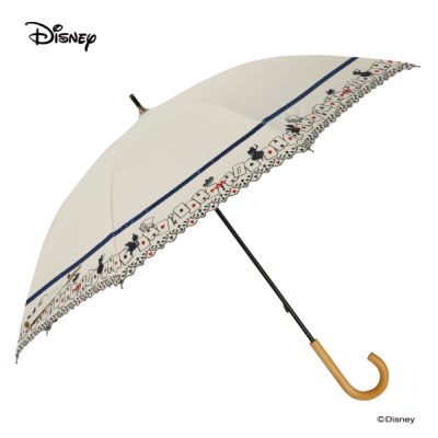 【One's Plus】【Disney】晴雨兼用 刺繍日傘 50cm 長傘 不思議の国のアリス