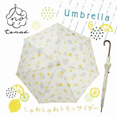 【tenoe（テノエ） CASUAL】レディース 雨晴兼用ジャンプ長傘 60cm しゅわしゅわレモンサイダー