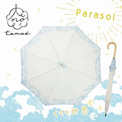 【tenoe（テノエ） NATURAL】レディース 晴雨兼用日傘 50cm くもの世界