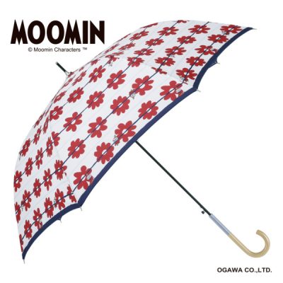 【MOOMIN】キャラクターアンブレラ 60cm ジャンプ　リトルミイ/花ボーダー