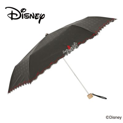 【One's Plus】【Disney】晴雨兼用 刺繍日傘 折りたたみ 50cm ミニーマウス