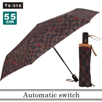 TOISTO(トイスト)の折りたたみ自動開閉雨傘【モザイク】
