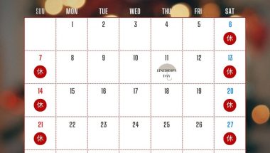 11月の定休日のお知らせ